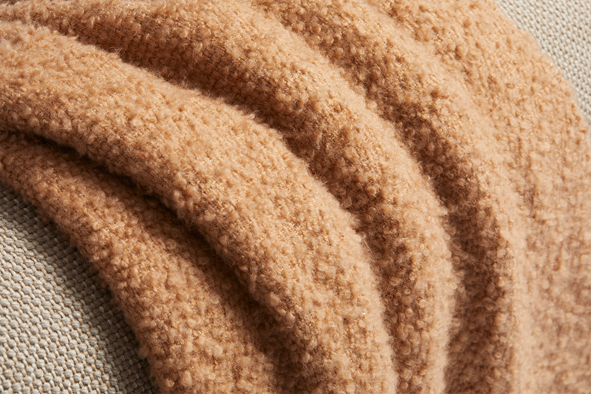 Camel Bouclé Throw